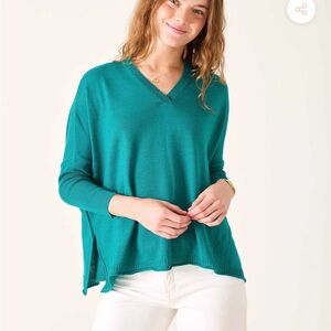 MERSEA CATALINA V-neck Sweater Teal